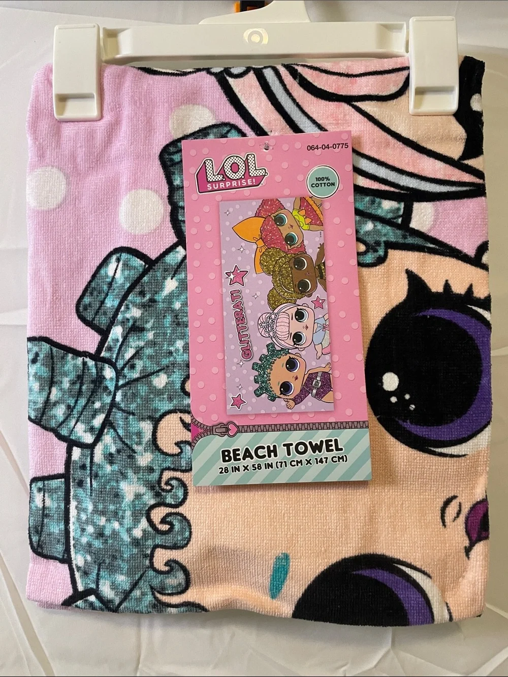 L.O.L. Surprise! Pink, Peach & Teal Character Beach Towel
